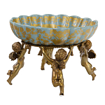 Чаша с орнаментом на бронзовых ножках в виде ангелов Eden Garden варинант исполнения - 2 | Loft Concept в Сочи