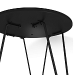 Стол журнальный с круглой столешницей из стекла Gold and Black Marble варинант исполнения - 5 | Loft Concept в Сочи