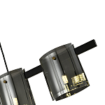 Подвесной светильник светодиодный с 5-ю цилиндрическими плафонами светло-серого цвета из стекла и стали Andrea Сhandelier Grey варинант исполнения - 3 | Loft Concept в Сочи