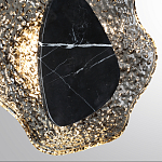 Бра с волнообразным стеклянным плафоном и вставкой из мрамора Liquid Stone варинант исполнения - 16 | Loft Concept в Сочи