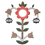 Зеркало-цветок из картона в русском стиле варинант исполнения - 1 | Loft Concept в Сочи