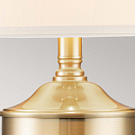 Настольная лампа со тканевым абажуром и прозрачным ребристым стеклянным основанием Quoizel варинант исполнения - 2 | Loft Concept в Сочи