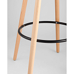 Пластиковый барный стул на ножках из массива бука Eames White варинант исполнения - 4 | Loft Concept в Сочи