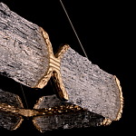 Люстра прямоугольная с текстурным природным рисунком IceFlame варинант исполнения - 3 | Loft Concept в Сочи