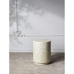 Приставной столик с рисунком из раковин устриц Bone Inlay варинант исполнения - 10 | Loft Concept в Сочи