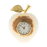 Часы настольные в виде яблока из натурального камня Оникс Stone Clock варинант исполнения - 5 | Loft Concept в Сочи