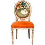Стул из натурального бука оранжевое с цветным принтом Impressionism in Color варинант исполнения - 1 | Loft Concept в Сочи