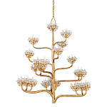 Люстра золотая в виде растения Golden Flower Glade варинант исполнения - 4 | Loft Concept в Сочи