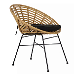 Стул круглый с ротанговым плетением Round Wicker Stool варинант исполнения - 1 | Loft Concept в Сочи