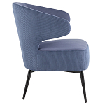 Современное мягкое кресло на металлических ножках Rakush Blue варинант исполнения - 5 | Loft Concept в Сочи