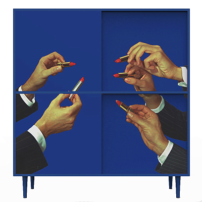 Комод Toiletpaper Blue Lipsticks Furniture with a Surreal Mood Комод Toiletpaper Blue Lipsticks Furniture with a Surreal Mood