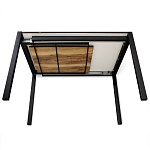 Стол обеденный раздвижной с прямоугольной столешницей на четырех черных ножках Blair варинант исполнения - 5 | Loft Concept в Сочи