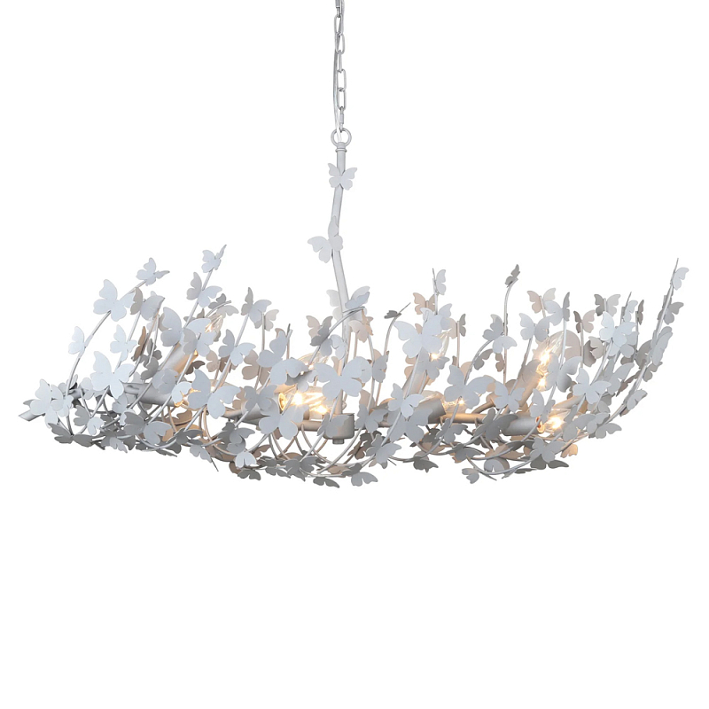 Люстра с абажуром оформленным в виде стаи бабочек Eternal Butterflies Золотой Серебряный в Сочи | Loft Concept 