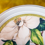 Стул светло-серый из натурального бука с изображением птиц и цветов Blooming Red Birds варинант исполнения - 5 | Loft Concept в Сочи