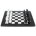 Шахматы классические с черной доской из натурального камня Мрамор Decorative Thematic Chess варинант исполнения - 1 | Loft Concept в Сочи