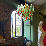 Люстра стеклянная с зелеными лепестками Green Leaf Fall варинант исполнения - 5 | Loft Concept в Сочи