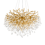 Люстра подвесная с прозрачными стеклянными подвесками в форме капель Диаметр 80 см Droplet Chandelier варинант исполнения - 14 | Loft Concept в Сочи