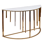 Консоль приставная полукруглая на основании золотого цвета Interior Accent варинант исполнения - 1 | Loft Concept в Сочи