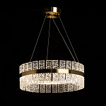 Люстра круглая золотого цвета с прозрачными рельефными стеклянными вставками Textured Glass Chandelier варинант исполнения - 3 | Loft Concept в Сочи