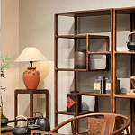 Стеллаж деревянный с полками для хранения Moon Walnut Furniture варинант исполнения - 2 | Loft Concept в Сочи