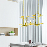 Подвесной светильник прямоугольный 5-ти ламповый Linear Kitchen Light варинант исполнения - 3 | Loft Concept в Сочи