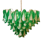 Люстра из стеклянных зеленых лепестков Petalled Illuminator варинант исполнения - 1 | Loft Concept в Сочи