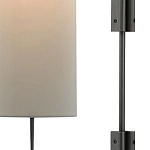 Бра чёрное с тканевым абажуром в форме цилиндра Rough Beauty варинант исполнения - 1 | Loft Concept в Сочи