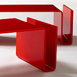 Дизайнерский кофейный стол Poltronova T01 Red Coffee Table варинант исполнения - 6 | Loft Concept в Сочи