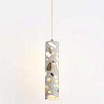 Подвесной светильник с цилиндрическим белым бетонным плафоном Terrazzo Light варинант исполнения - 1 | Loft Concept в Сочи