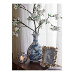 Ваза с мотивами цветущего сада с попугаями Blue Vase Inspired by Nature варинант исполнения - 7 | Loft Concept в Сочи