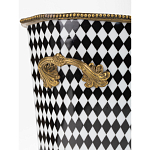 Фарфоровое кашпо Black and white square варинант исполнения - 5 | Loft Concept в Сочи