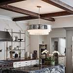 Люстра круглая с подвесками из текстурированного стекла молочного цвета Hinkley варинант исполнения - 8 | Loft Concept в Сочи