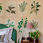 Обои ручная роспись Botanical Studies Linnaeus colourway варинант исполнения - 5 | Loft Concept в Сочи