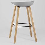 Барный стул на ножках из натурального дерева Boras Grey варинант исполнения - 5 | Loft Concept в Сочи