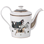 Чайный сервиз из фарфора с изображением лошадей на 6 персон 15 предметов Porcelain Horse Set  варинант исполнения - 2 | Loft Concept в Сочи