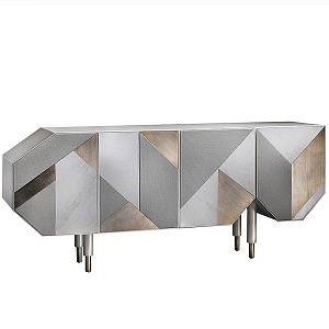 Комод с фасадом из геометрических фигур Coleccion Alexandra