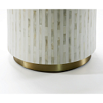 Круглый приставной столик с инкрустацией RADIAL BONE INLAY SIDE TABLE варинант исполнения - 2 | Loft Concept в Сочи