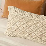Чехол на подушку с макраме бежевого цвета Macrame варинант исполнения - 5 | Loft Concept в Сочи