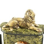 Настольный письменный набор из змеевика и бронзы с декором в виде льва Successful Leader варинант исполнения - 3 | Loft Concept в Сочи