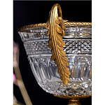 Чаша из прозрачного стекла с ручками и ободком из бронзы Eden Garden варинант исполнения - 3 | Loft Concept в Сочи