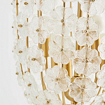 Подвесной светильник декорированный цветами из стекла Lightness of Flowers варинант исполнения - 2 | Loft Concept в Сочи