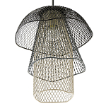 Подвесной светильник Black Grey Mesh Tube Lampshade Hanging Lamp варинант исполнения - 4 | Loft Concept в Сочи