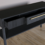 Дизайнерская Консоль с полкой и ящиком Primo Черный дуб варинант исполнения - 6 | Loft Concept в Сочи