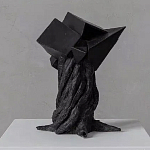 Скульптура «Окаменелый рост», Черный объект варинант исполнения - 2 | Loft Concept в Сочи