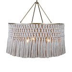 Люстра круглая плетеная с бахромой Wicker Tassel Chandelier варинант исполнения - 1 | Loft Concept в Сочи