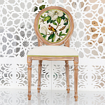 Стул бежевый из натурального бука с изображением птицы в саду Blooming Colored Birds варинант исполнения - 3 | Loft Concept в Сочи