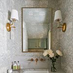 Зеркало прямоугольное в фактурной золотой раме Reflective Fabric варинант исполнения - 2 | Loft Concept в Сочи