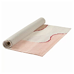 Ковер из хлопка с абстрактным принтом бежевого цвета Elysian Flow Blush варинант исполнения - 2 | Loft Concept в Сочи