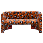 Акцентный Двухместный Диван Leela Оранжевый Орнамент варинант исполнения - 3 | Loft Concept в Сочи