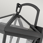 Настенный фонарь черного цвета с прозрачным стеклянным плафоном трапециевидной формы Hinkley варинант исполнения - 8 | Loft Concept в Сочи